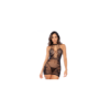 Robe en résille noire florale - Mapalé